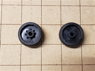 View of Wheels, One Drilled with Air Holes